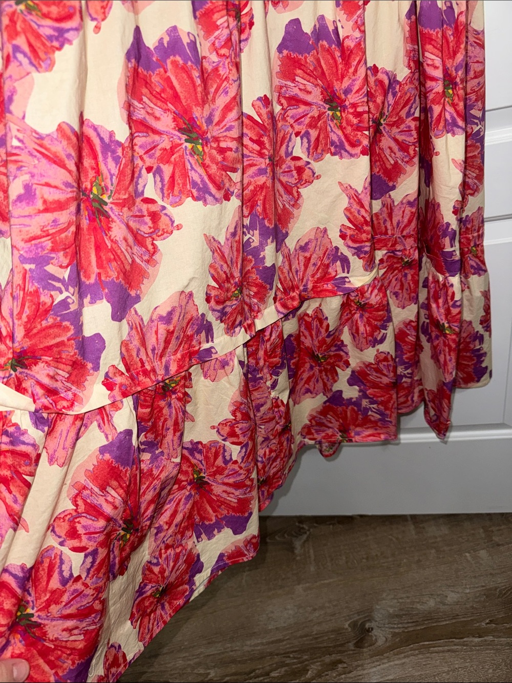 Chic Soul Maxi Dress in Cream and Coral - Picture 8 of 11